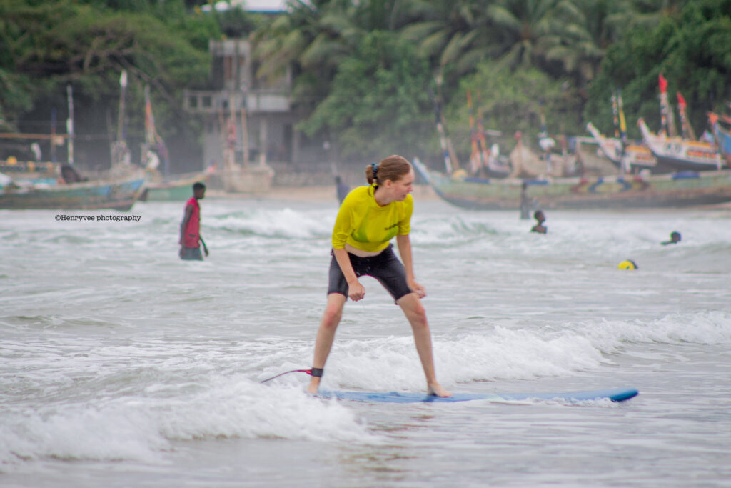 Surfing in Ghana